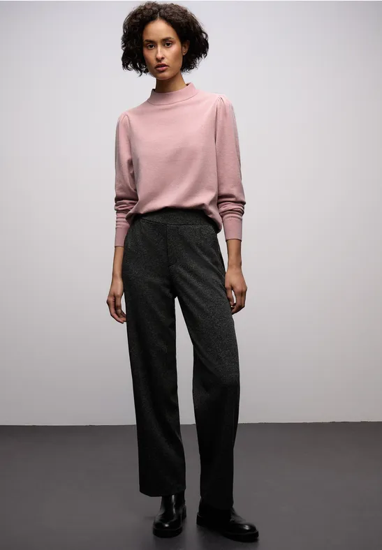 Kuscheliger Basic Pullover powder pink mel.