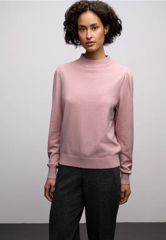 Kuscheliger Basic Pullover powder pink mel.