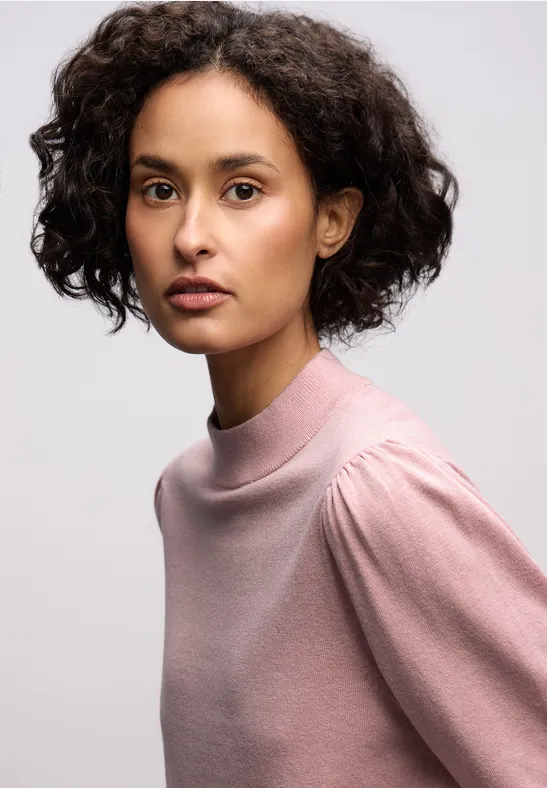 Kuscheliger Basic Pullover powder pink mel.