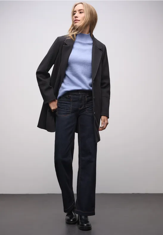 Zachte trui frosted blue mel.