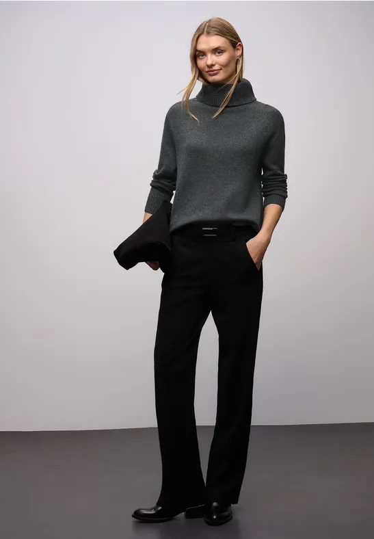 Softer Rollkragenpullover gravel grey mel.