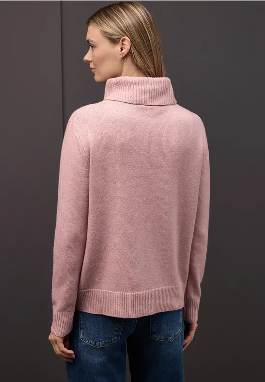 Softer Rollkragenpullover powder pink mel.