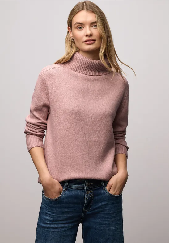 Softer Rollkragenpullover powder pink mel.