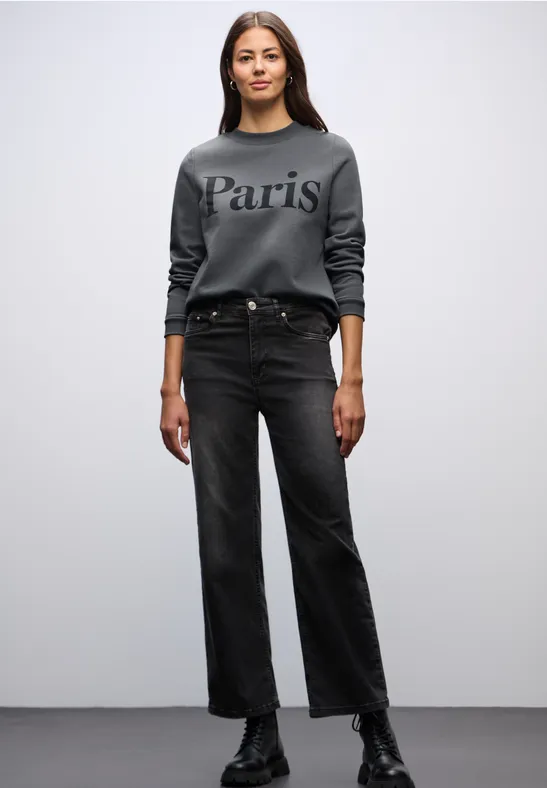 Sweatshirt mit Print gravel grey