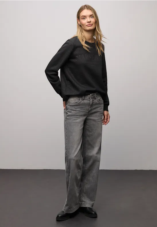 Glitzerndes Sweatshirt Black