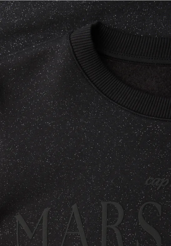 Glitzerndes Sweatshirt Black