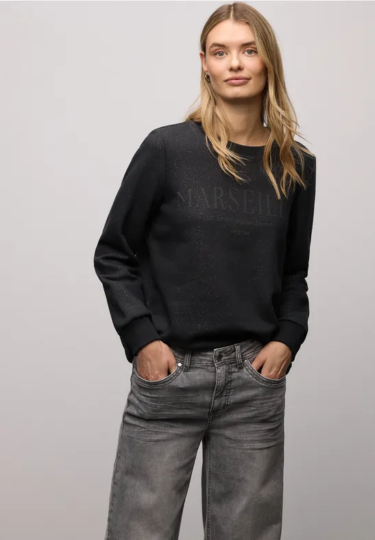 Glitzerndes Sweatshirt Black