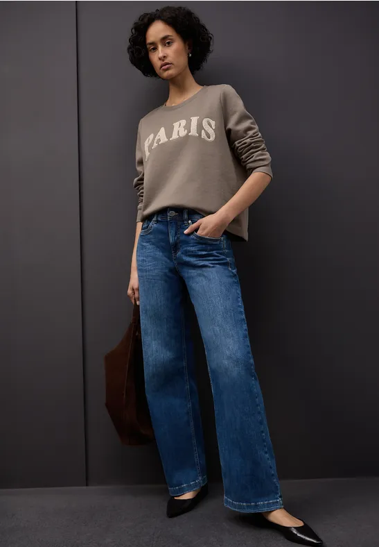 Sweatshirt met tekst null