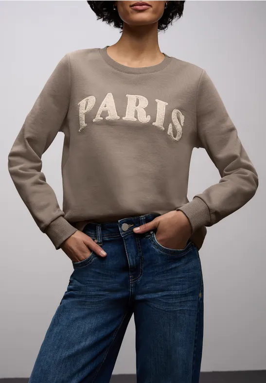 Sweatshirt met tekst null