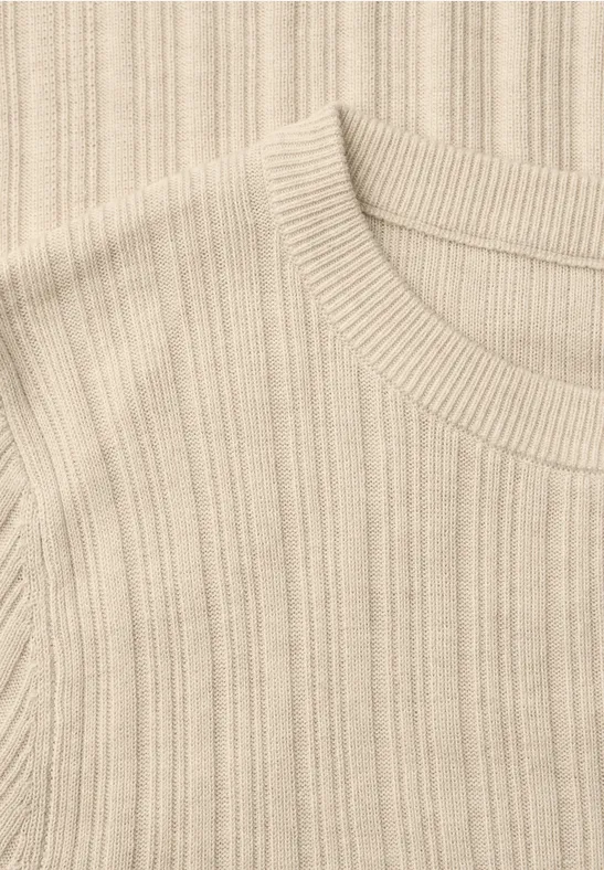 Pullover mit Rippstruktur cotton beige mel.
