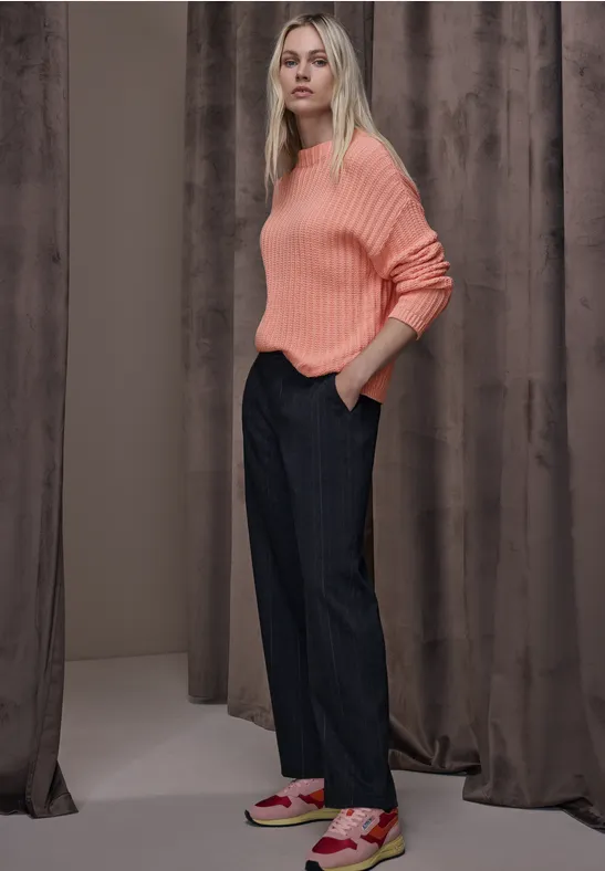 Gestructureerde coltrui light apricot