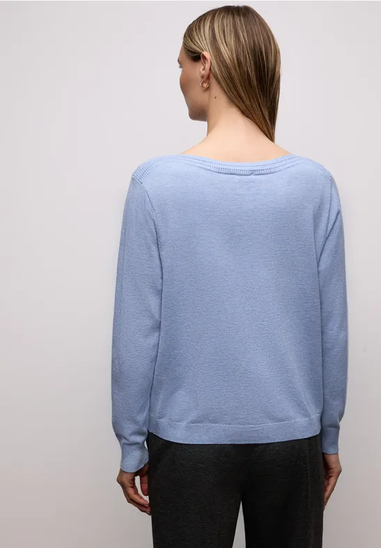 Pull-over basique U-Boot frosted blue mel.
