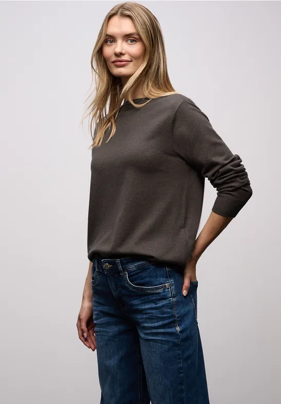 Pull-over basique U-Boot rustic brown mel.