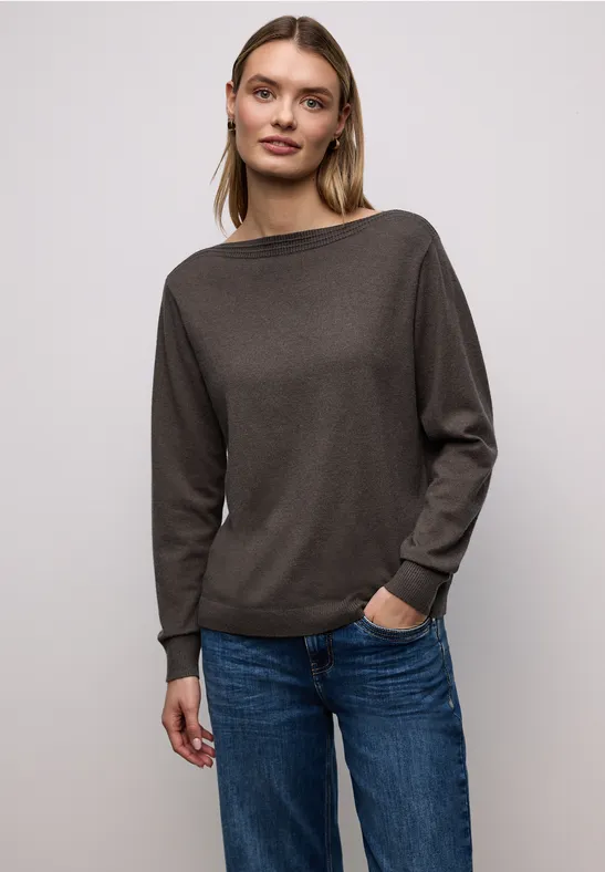 Pull-over basique U-Boot rustic brown mel.