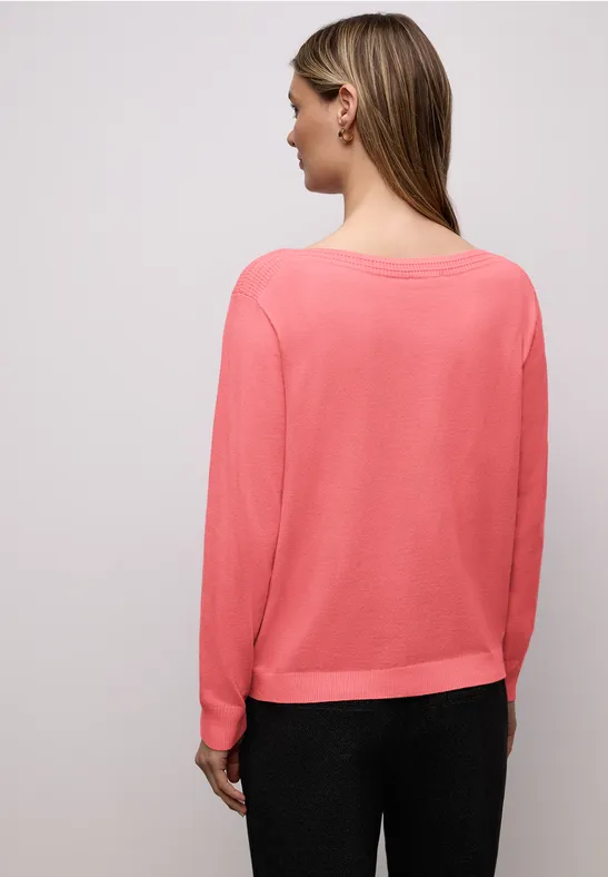 Pull-over basique U-Boot striking coral mel.