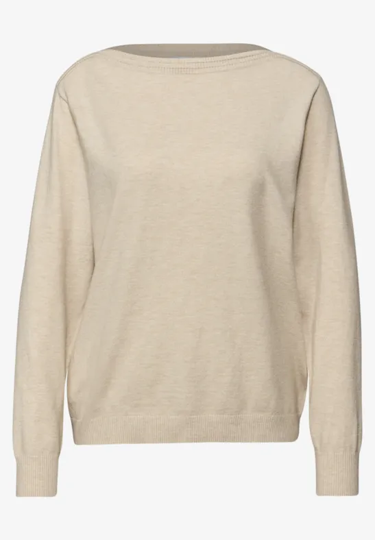 Pull-over basique U-Boot cotton beige mel.