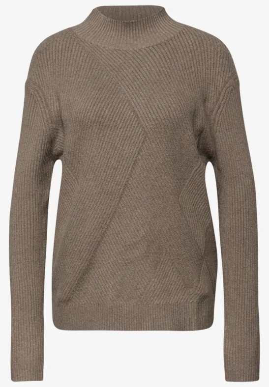 Kuscheliger Strukturpullover light terra mocha mel.