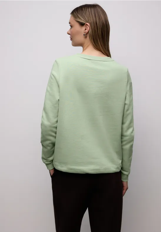 Sweatshirt met kunstwerk pale mint green