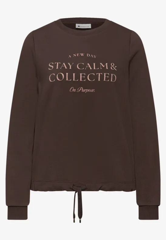 Sweatshirt met kunstwerk molten earth