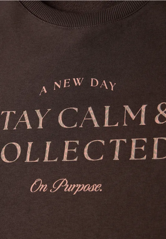 Sweatshirt met kunstwerk molten earth