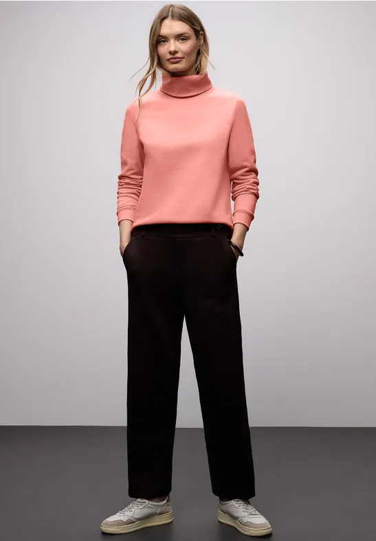 Trui in effen kleur light apricot