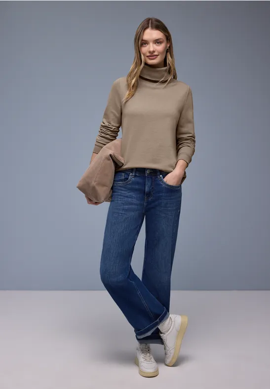 Trui in effen kleur light terra mocha