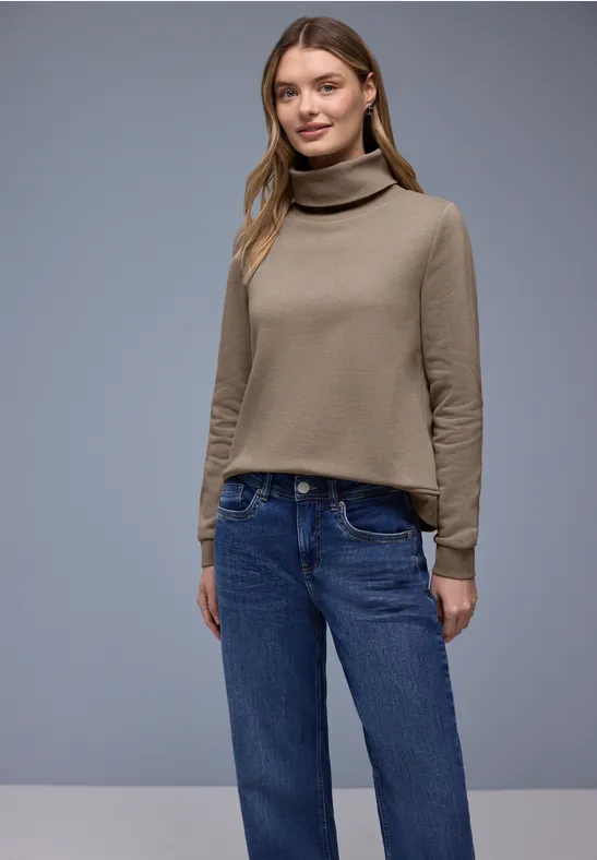 Trui in effen kleur light terra mocha