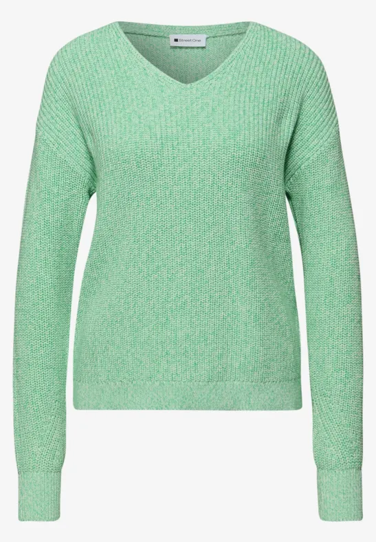 Mouliné Pullover pale mint green