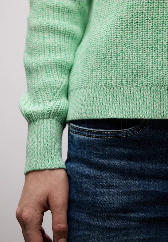 Mouliné Pullover pale mint green