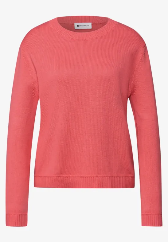 Basic Pullover striking coral
