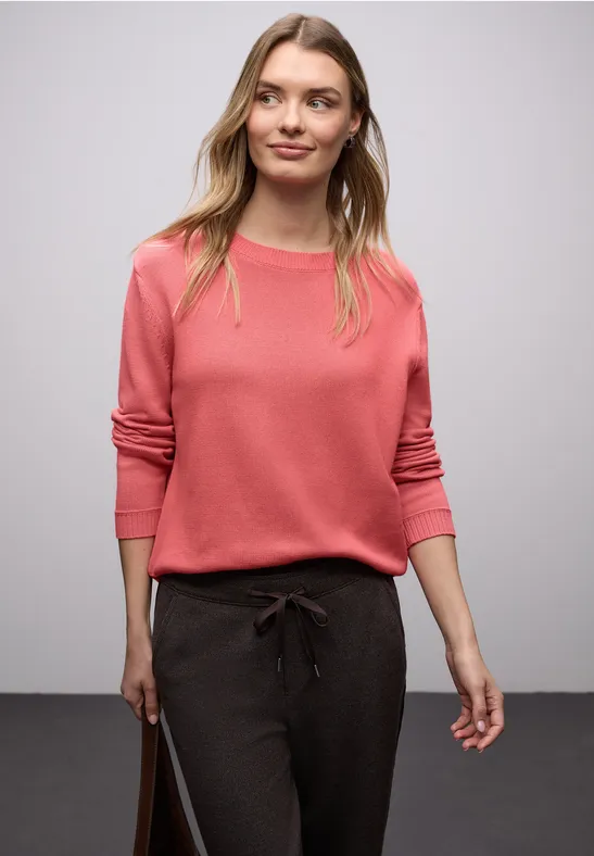 Basic Pullover striking coral