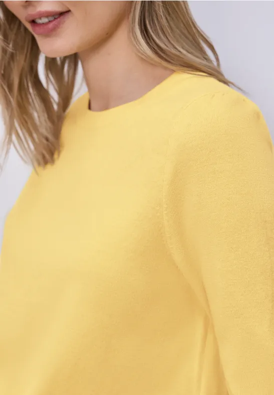 Pullover in Unifarbe bloom yellow