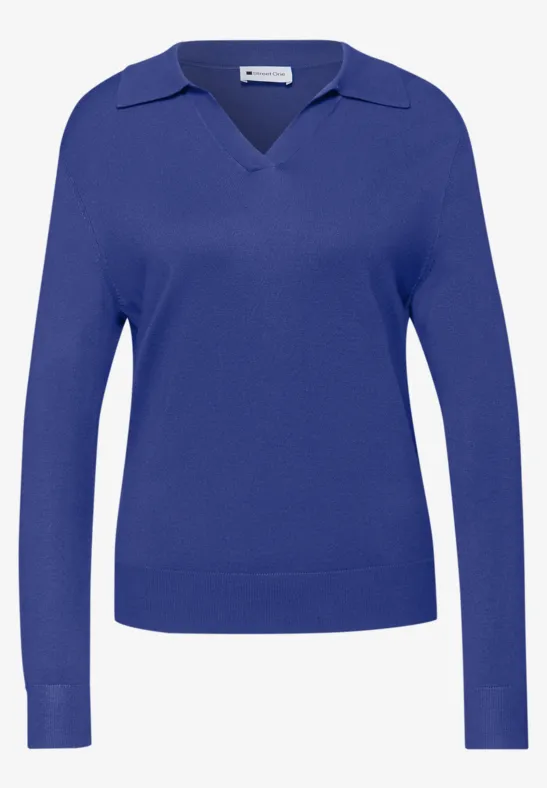 Pullover in Unifarbe amparo blue