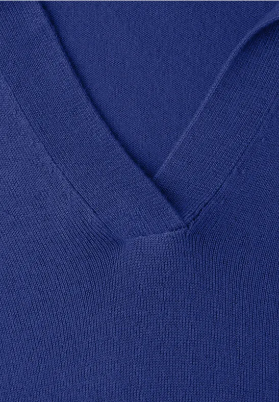 Pullover in Unifarbe amparo blue