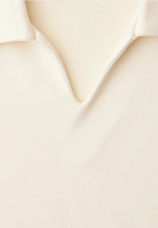 Sweatshirt mit Kragen soft beige