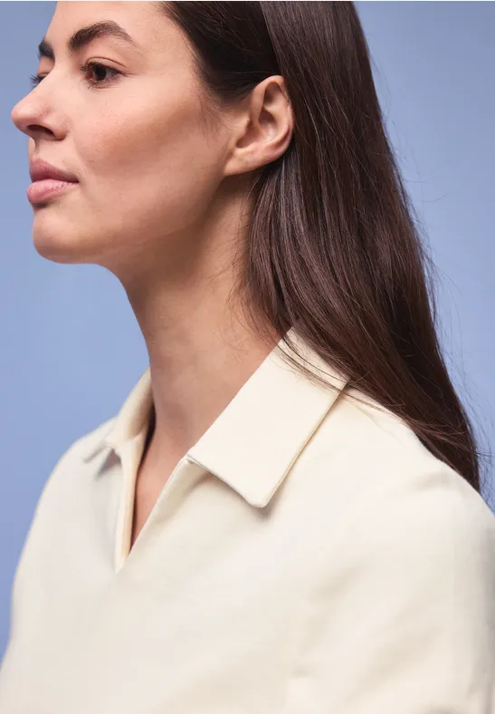 Sweatshirt mit Kragen soft beige