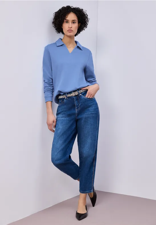 Sweatshirt mit Kragen bonnet blue