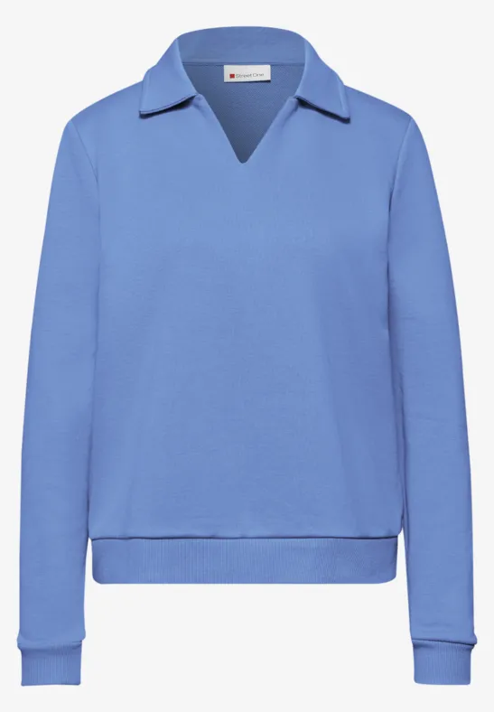 Sweatshirt mit Kragen bonnet blue