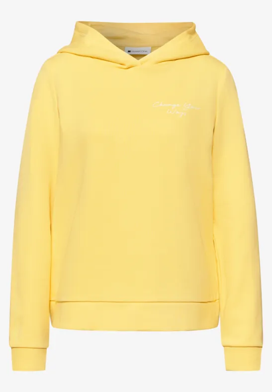 Hoodie mit Backprint bloom yellow