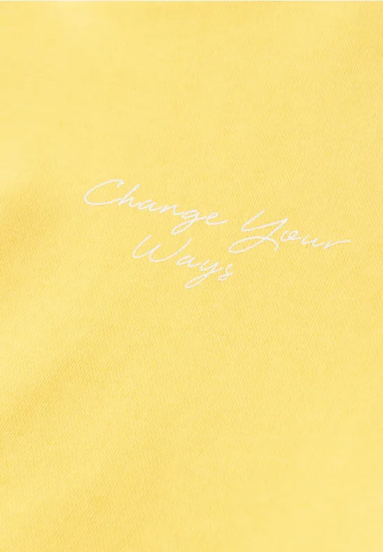 Hoodie mit Backprint bloom yellow