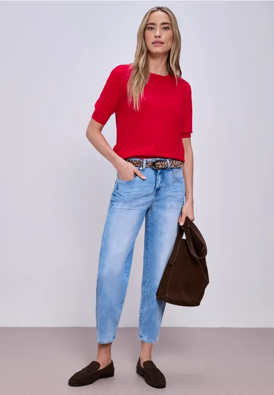 Trui in effen kleur salsa red