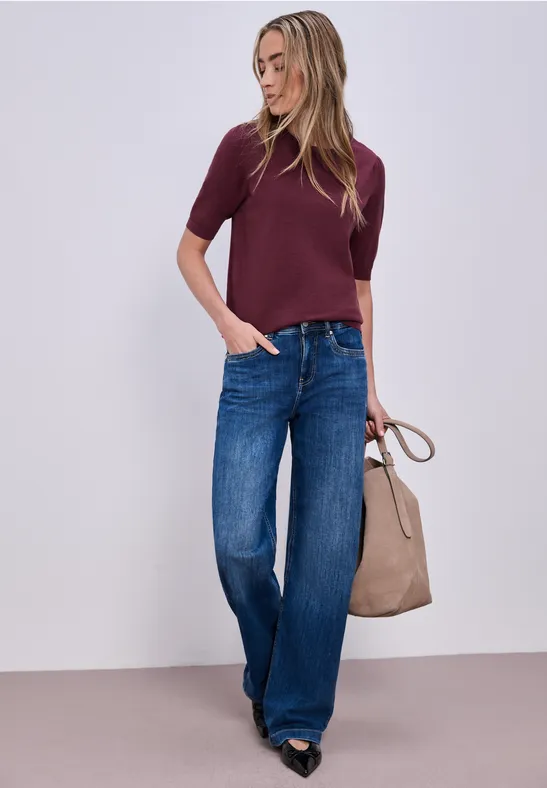 Trui in effen kleur truffle red