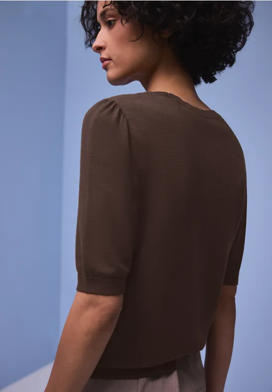 Pull-over en couleur unie molten earth