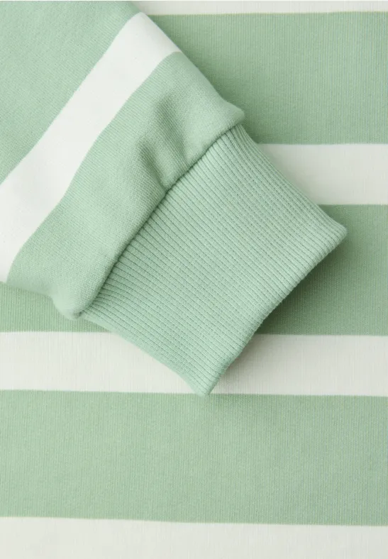 Gestreiftes Sweatshirt pale mint green