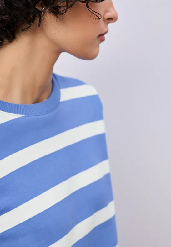 Gestreiftes Sweatshirt bonnet blue