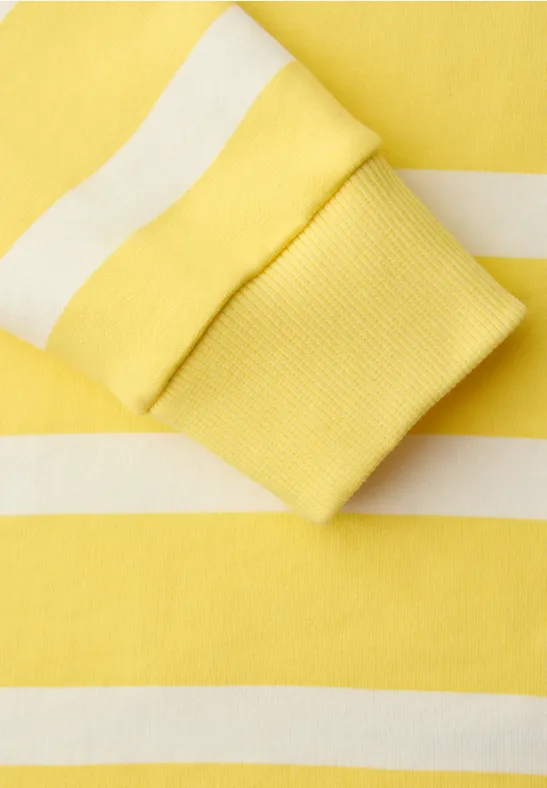 Gestreiftes Sweatshirt bloom yellow
