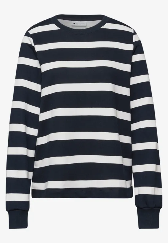 Gestreiftes Sweatshirt shadowed navy