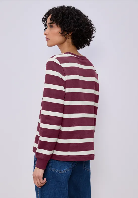Gestreiftes Sweatshirt dark clouded blush