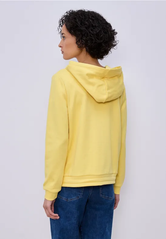 Hoodie in Unifarbe bloom yellow