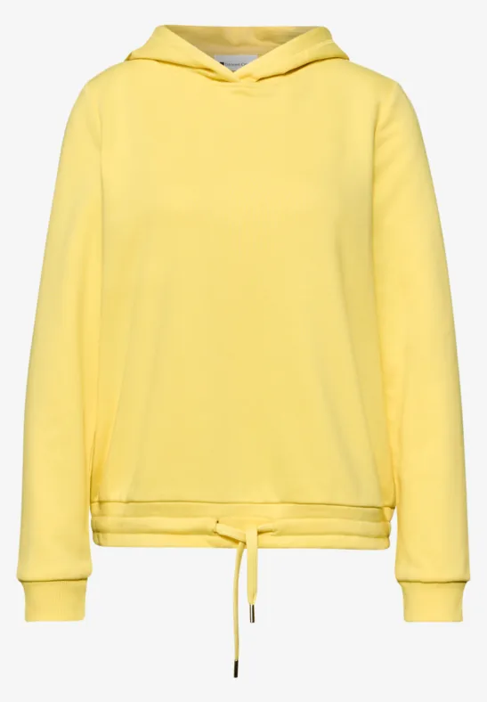 Hoodie in Unifarbe bloom yellow